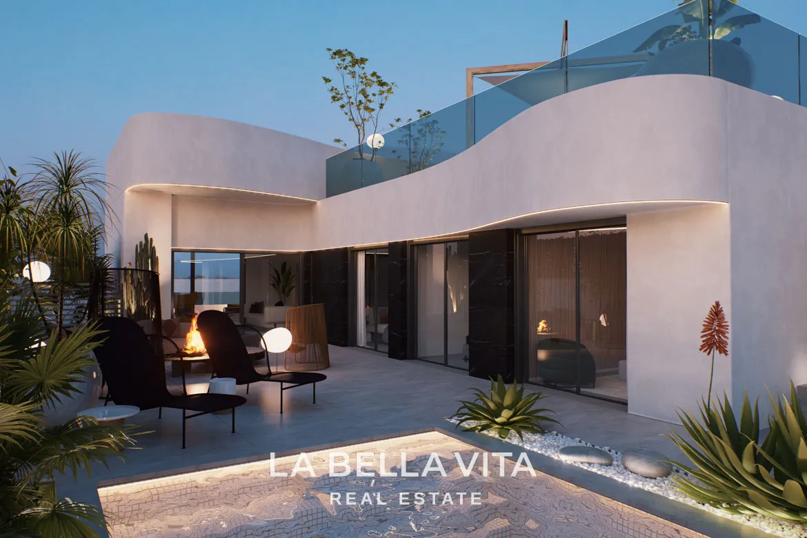 New Build Luxury One Storey Villas with private pools and solarium for sale in Ciudad Quesada, Alicante, Spain
