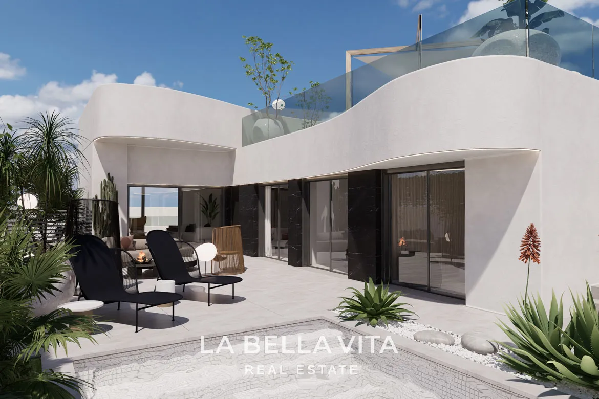 New Build Luxury One Storey Villas with private pools and solarium for sale in Ciudad Quesada, Alicante, Spain