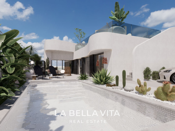 New Build Luxury One Storey Villas with private pools and solarium for sale in Ciudad Quesada, Alicante, Spain