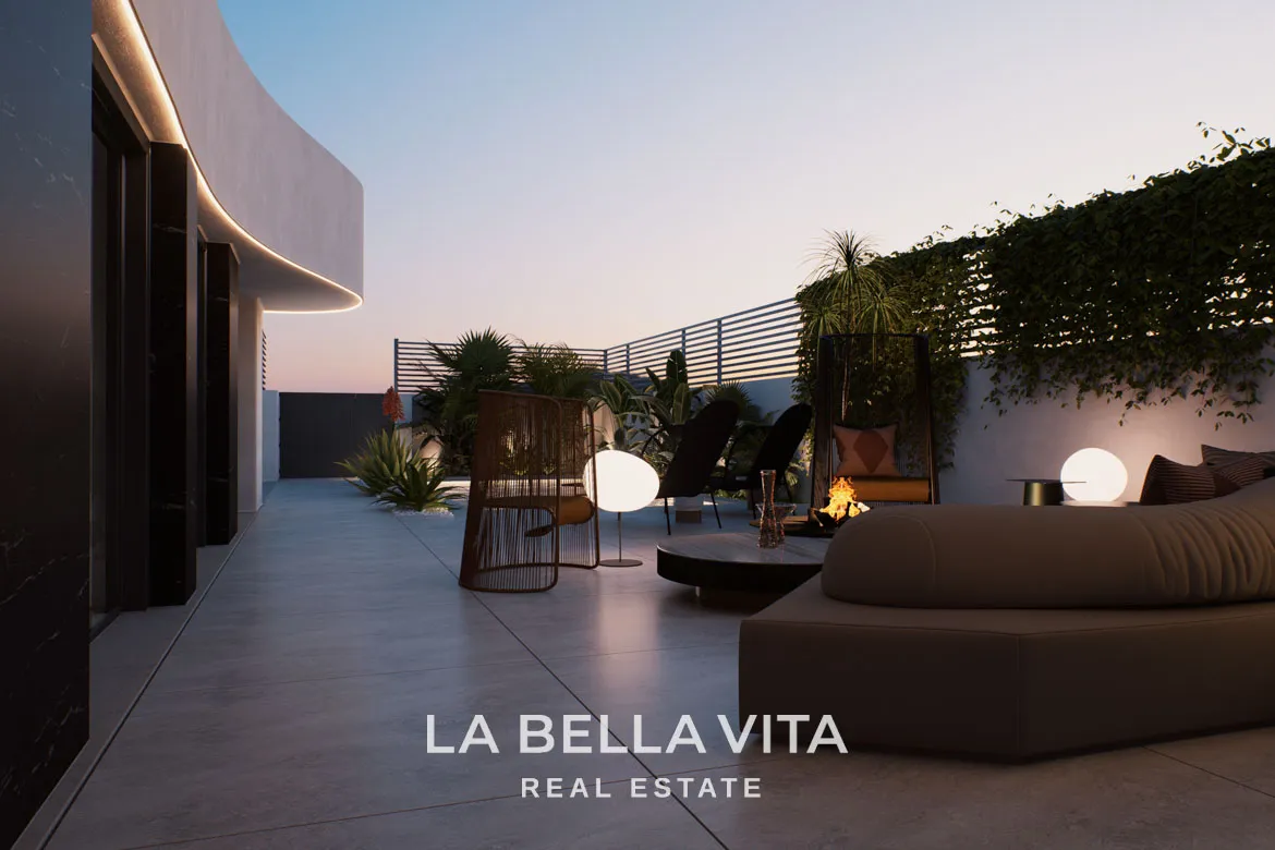 New Build Luxury One Storey Villas with private pools and solarium for sale in Ciudad Quesada, Alicante, Spain