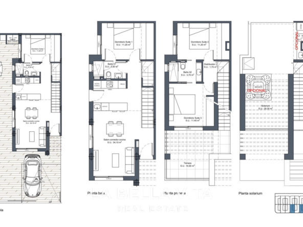 New Build Semi Detached Properties with private pools for sale in Ciudad Quesada