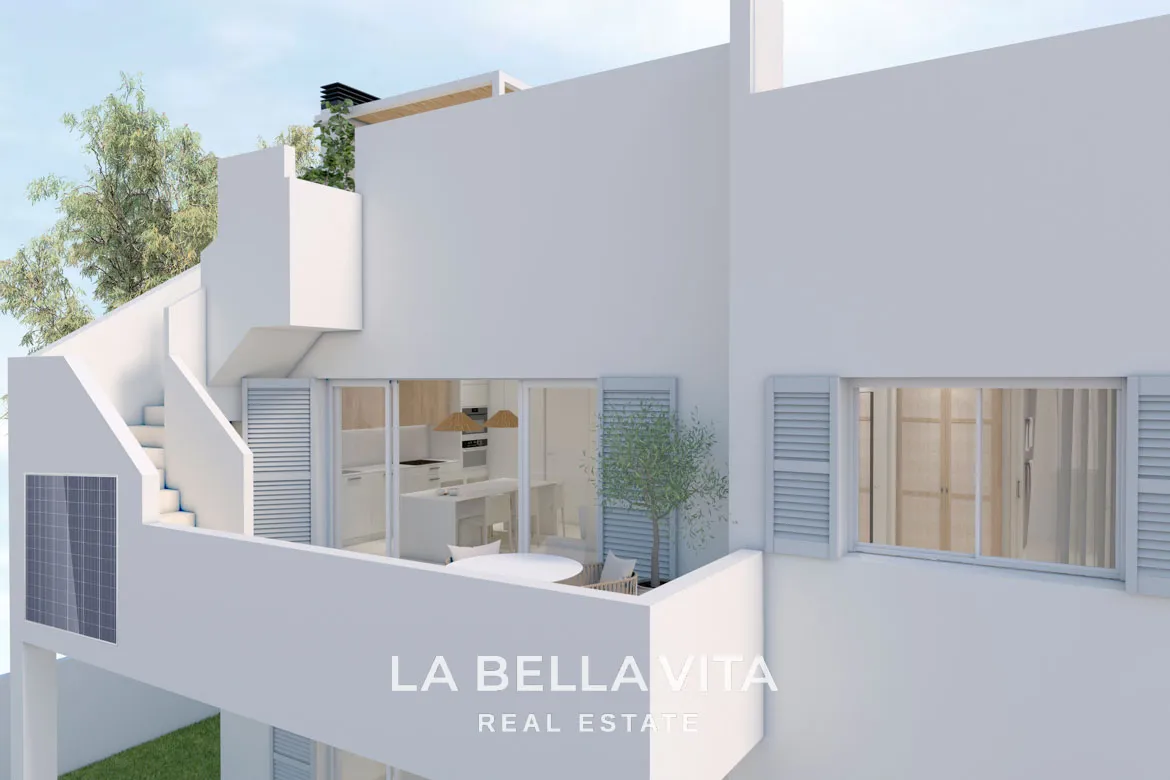 New Build top floor Apartments with solarium for sale by the beach in Torre de la Horadada, Alicante, Spain