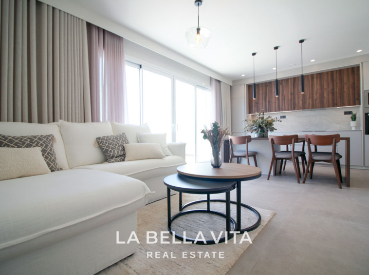 New Build top floor Apartments with solarium for sale by the beach in Torre de la Horadada, Alicante, Spain