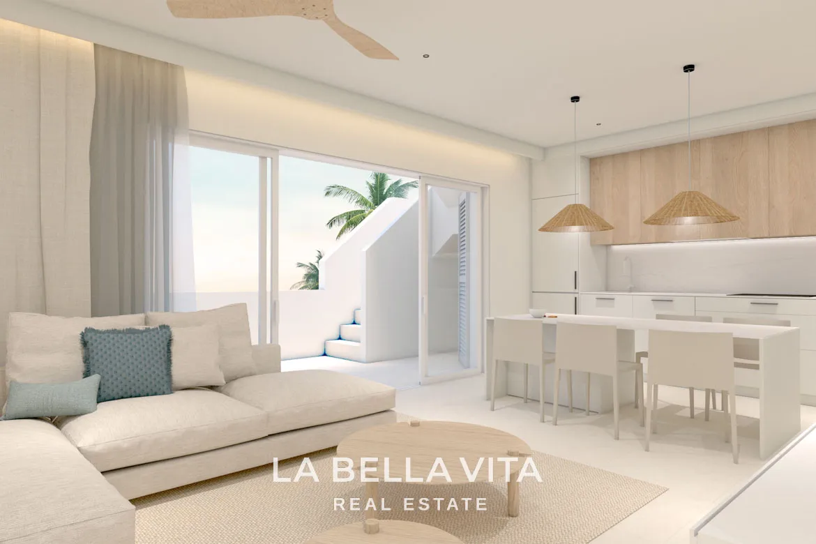 New Build top floor Apartments with solarium for sale by the beach in Torre de la Horadada, Alicante, Spain