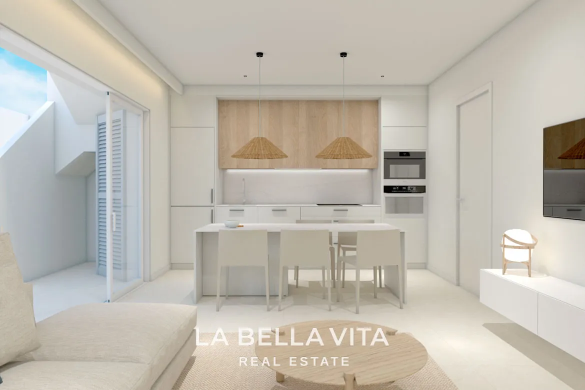 New Build top floor Apartments with solarium for sale by the beach in Torre de la Horadada, Alicante, Spain