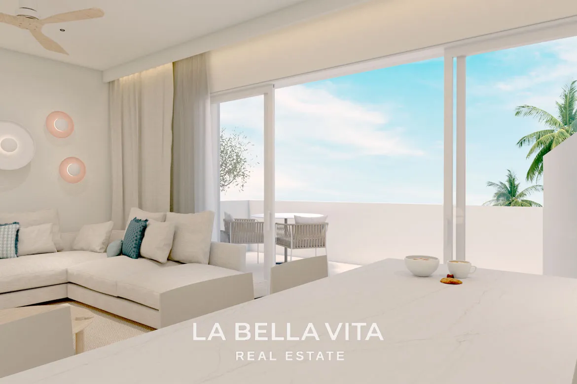 New Build top floor Apartments with solarium for sale by the beach in Torre de la Horadada, Alicante, Spain
