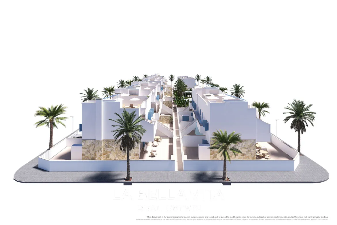 New Build top floor Apartments with solarium for sale by the beach in Torre de la Horadada, Alicante, Spain