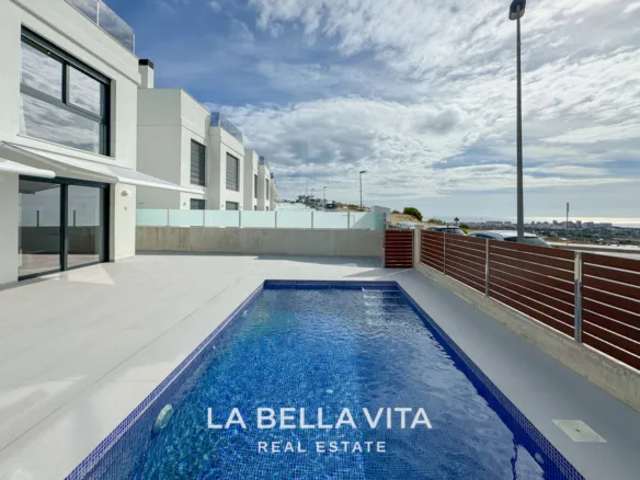 New Build Villas with sea views for sale in Mutxamel, Alicante