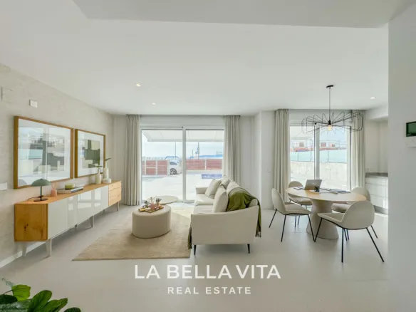 New Build Villas with sea views for sale in Mutxamel, Alicante