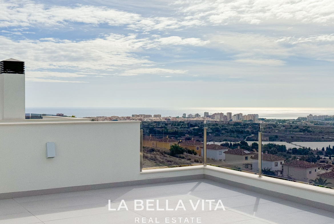 New Build Villas with sea views for sale in Mutxamel, Alicante