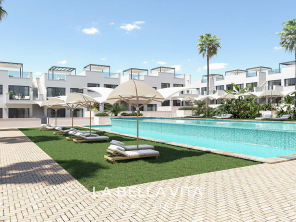 New Build Apartments with Pink Lake Views for Sale in Los Balcones, Torrevieja