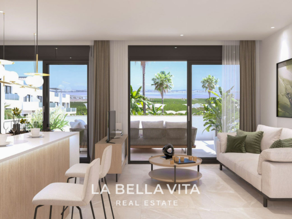 New Build Apartments with Pink Lake Views for Sale in Los Balcones, Torrevieja