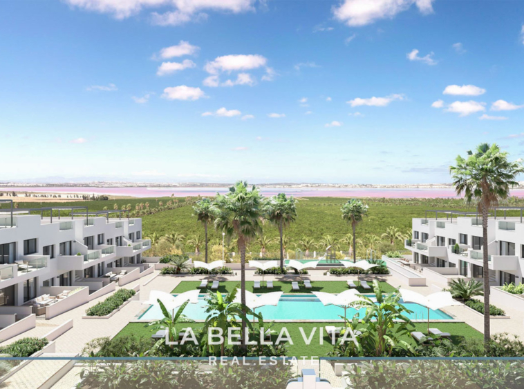 New Build Apartments with Pink Lake Views for Sale in Los Balcones, Torrevieja