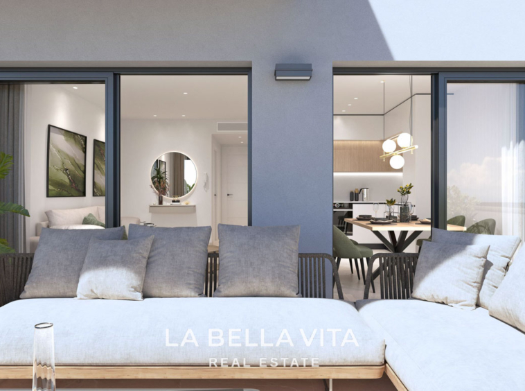 New Build Apartments with Pink Lake Views for Sale in Los Balcones, Torrevieja