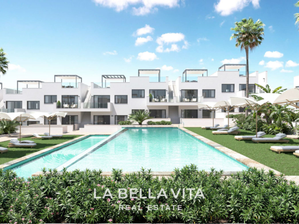 New Build Apartments with Pink Lake Views for Sale in Los Balcones, Torrevieja