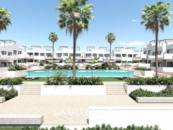 New Build Apartments with Pink Lake Views for Sale in Los Balcones, Torrevieja