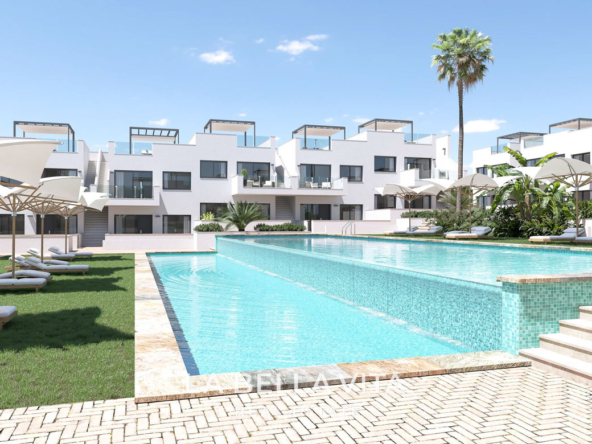 New Build Apartments with Pink Lake Views for Sale in Los Balcones, Torrevieja