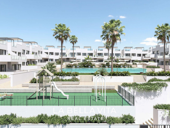 New Build Apartments with Pink Lake Views for Sale in Los Balcones, Torrevieja