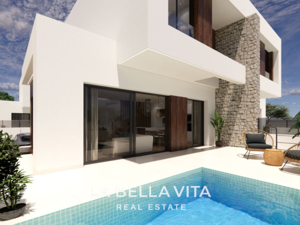 New Build semi detached Houses with Private Pools and basement for Sale in Dolores, Alicante
