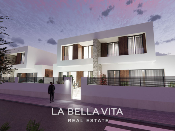 New Build semi detached Houses with Private Pools and basement for Sale in Dolores, Alicante