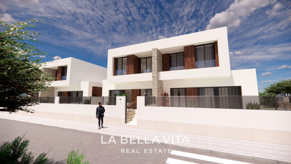 New Build semi detached Houses with Private Pools and basement for Sale in Dolores, Alicante