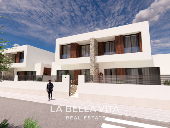 New Build semi detached Houses with Private Pools and basement for Sale in Dolores, Alicante