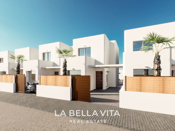 New Build Ibiza Style Properties for sale in Serena Golf, Los Alcazares, Spain