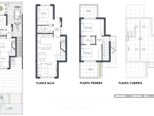 New Build Ibiza Style Properties for sale in Serena Golf, Los Alcazares, Spain