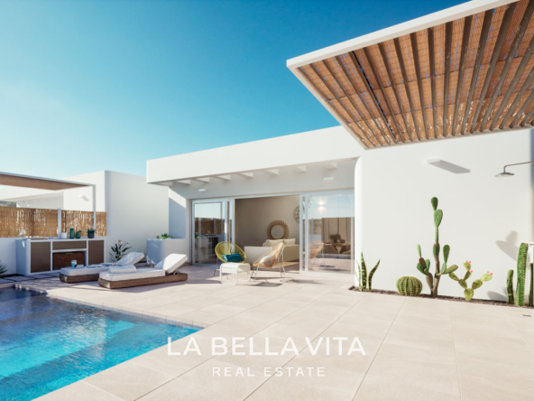 New Build Ibiza Style Villas for sale in Serena Golf, Los Alcazares, Spain