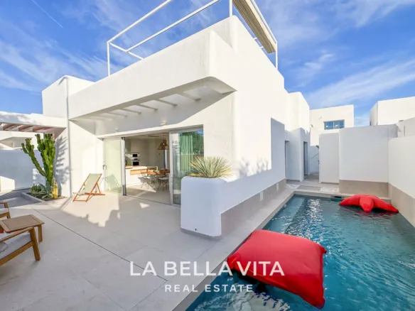 New Build Ibiza Style Villas for sale in Serena Golf, Los Alcazares, Spain