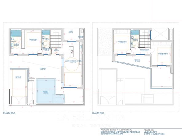 New Build Villas with private pool and basement for sale in Dolores, Alicante South