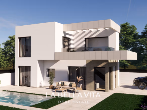 Cheap New Build Villas with private pools for sale in La Herrada, Los Montesinos