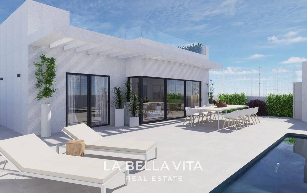 New Build Single Storey Villa with Private Pool for Sale in Polop de la Marina