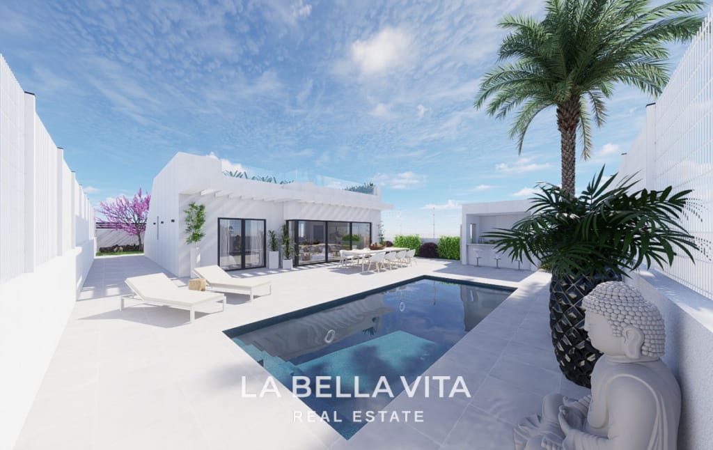 New Build Single Storey Villa with Private Pool for Sale in Polop de la Marina