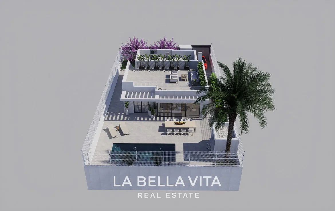New Build Single Storey Villa with Private Pool for Sale in Polop de la Marina