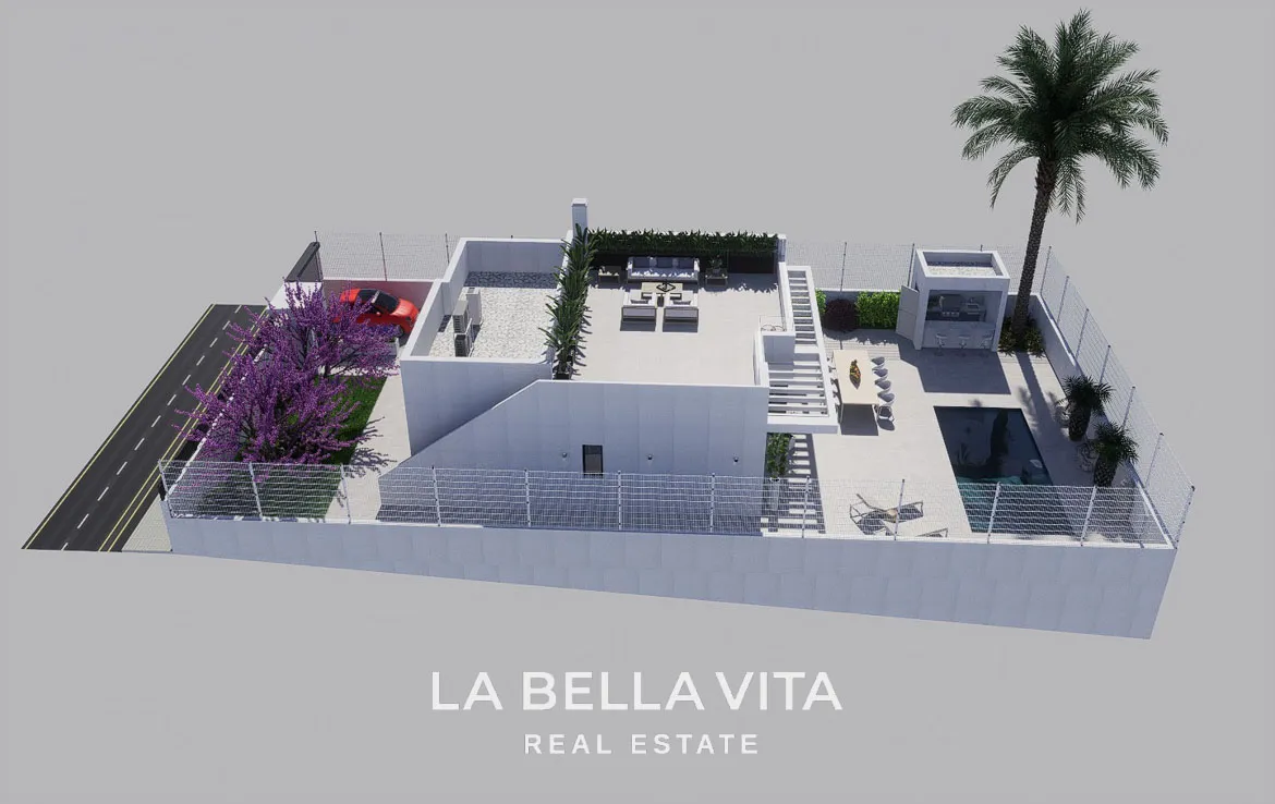 New Build Single Storey Villa with Private Pool for Sale in Polop de la Marina