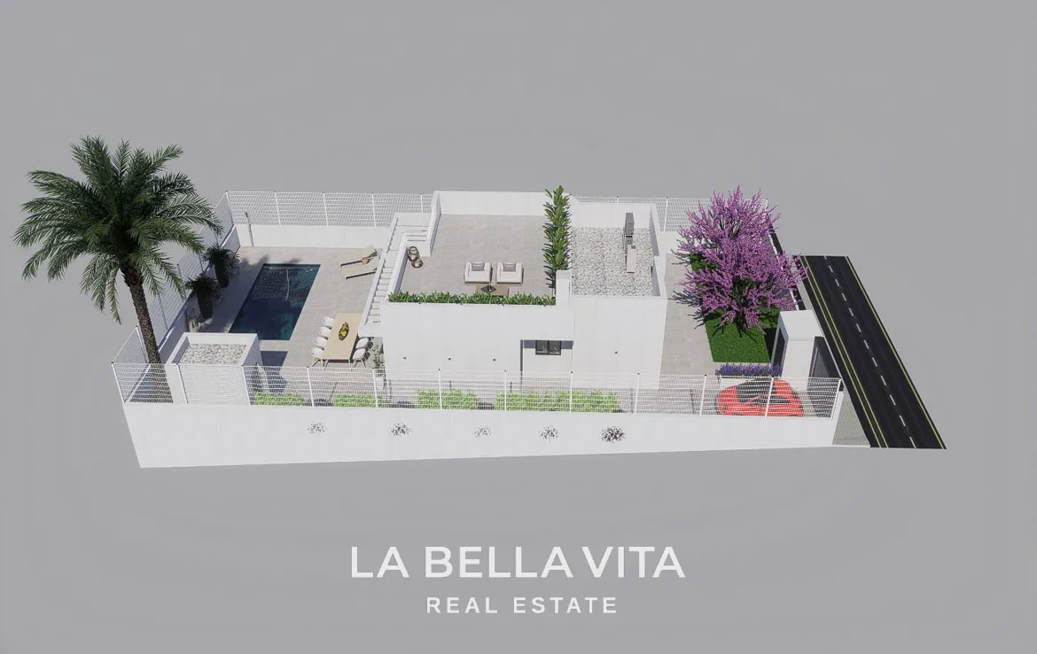 New Build Single Storey Villa with Private Pool for Sale in Polop de la Marina