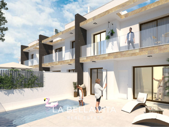 Modern New Build Townhouses with private pools for sale in San Pedro del Pinatar, Murcia