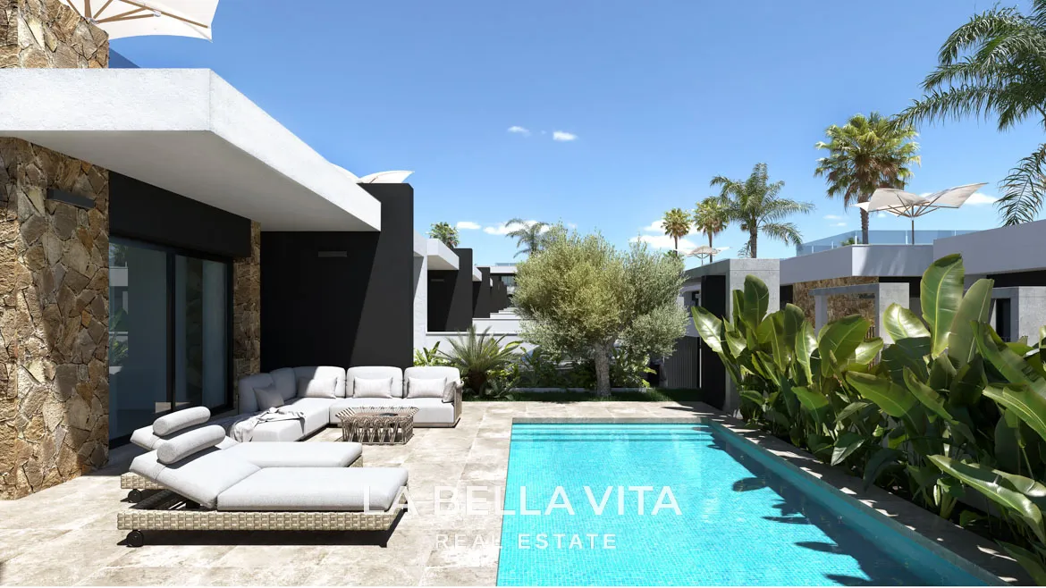 Furnished New Build Villas with Private pools for sale in Ciudad Quesada, Alicante