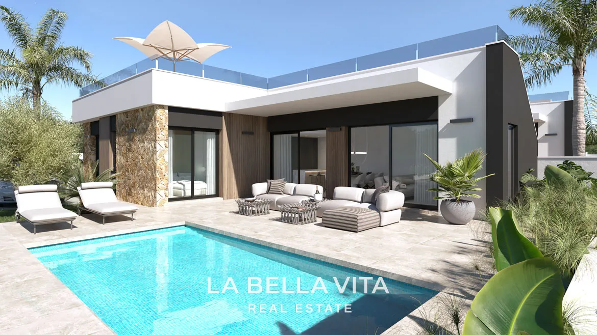 Single-storey New Build Villas with Private pools for sale in Ciudad Quesada, Alicante