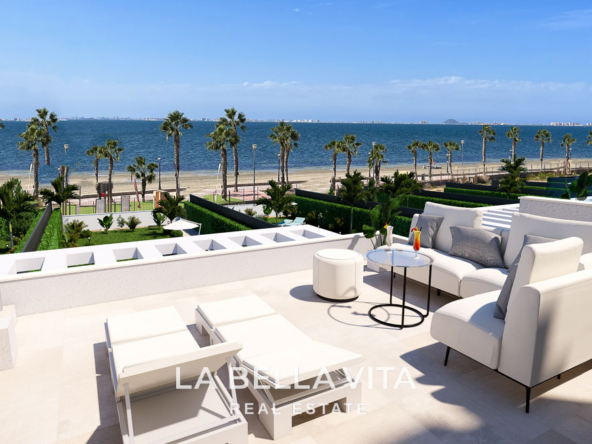 Exclusive Beachfront Villas with private pools and sea views for sale in Los Alcazares – Prime Location on the Mar Menor