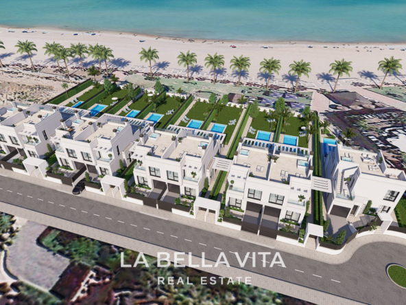 Exclusive Beachfront Villas with private pools and sea views for sale in Los Alcazares – Prime Location on the Mar Menor