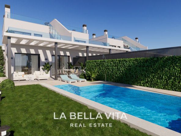 Exclusive Beachfront Villas with private pools and sea views for sale in Los Alcazares – Prime Location on the Mar Menor