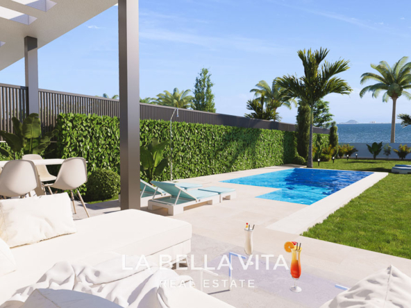 Exclusive Beachfront Villas with private pools and sea views for sale in Los Alcazares – Prime Location on the Mar Menor