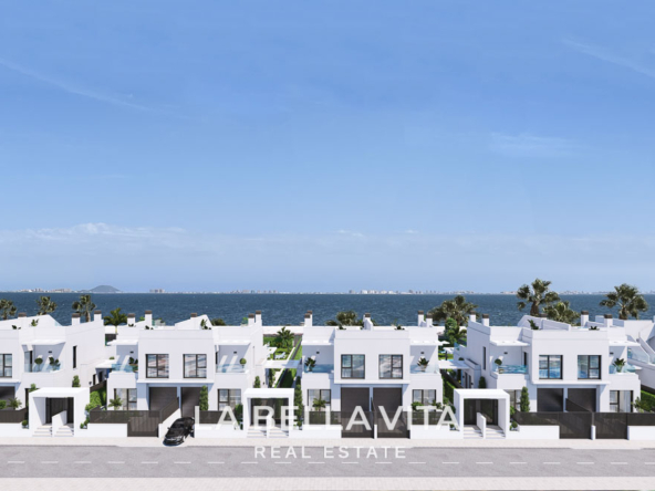 Exclusive Beachfront Villas with private pools and sea views for sale in Los Alcazares – Prime Location on the Mar Menor