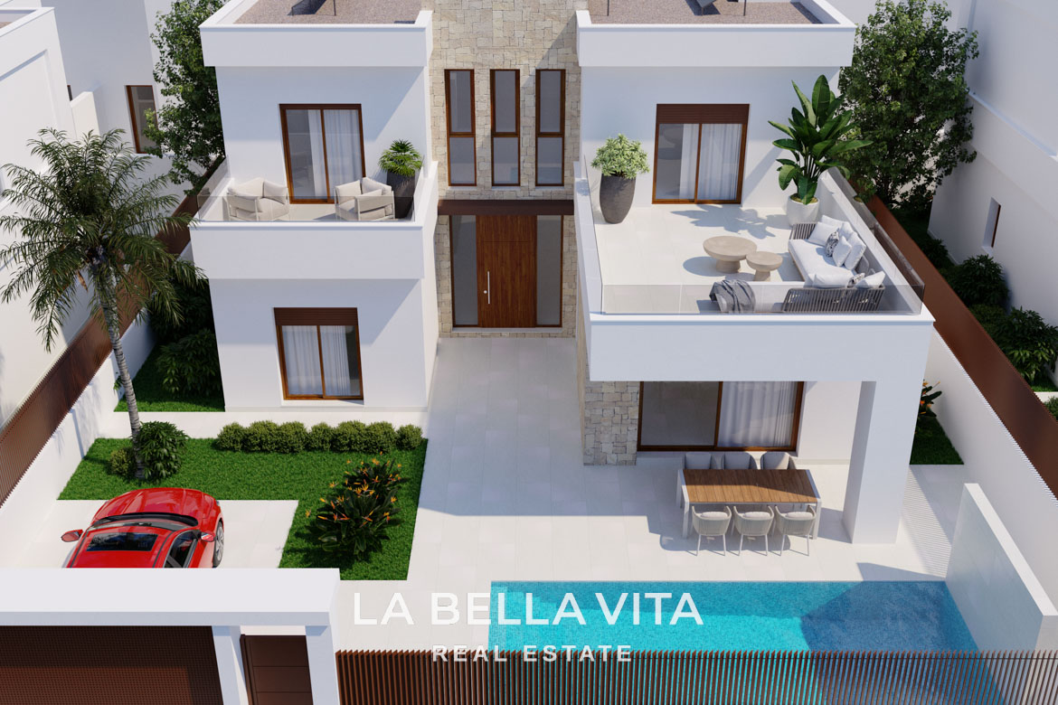 Independent Luxury New Build Villas for sale in Vistabella Golf with Private Pools