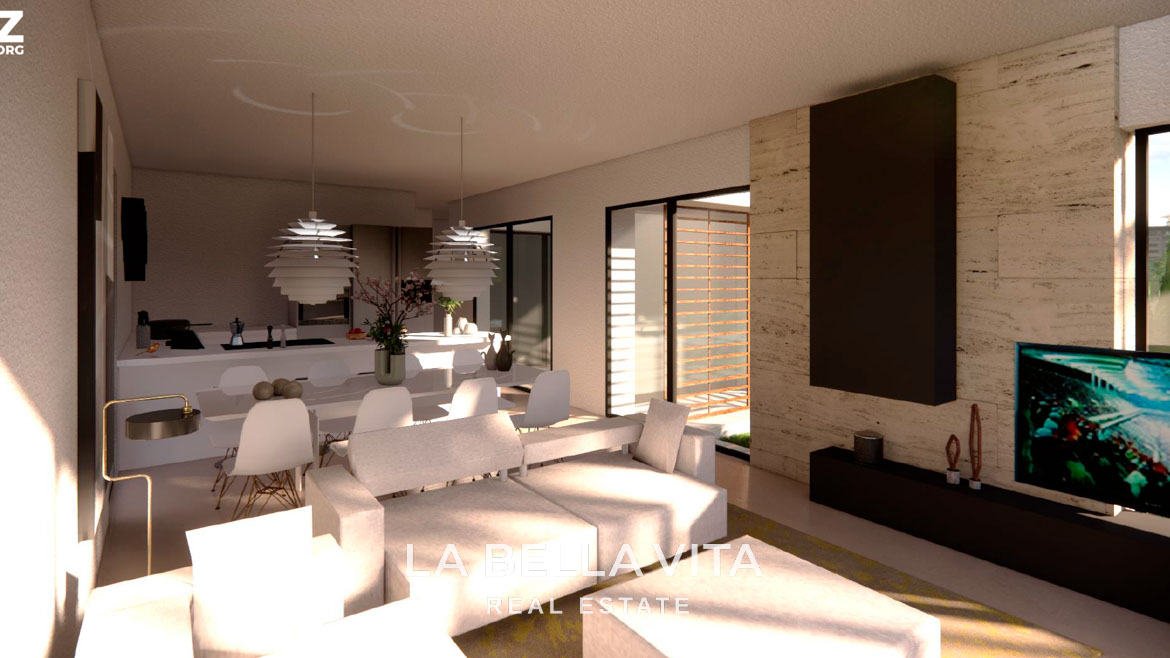 Luxury New Build Villas with Basement, Solarium and a Private Pool for Sale in Santa Rosalía Resort, Murcia