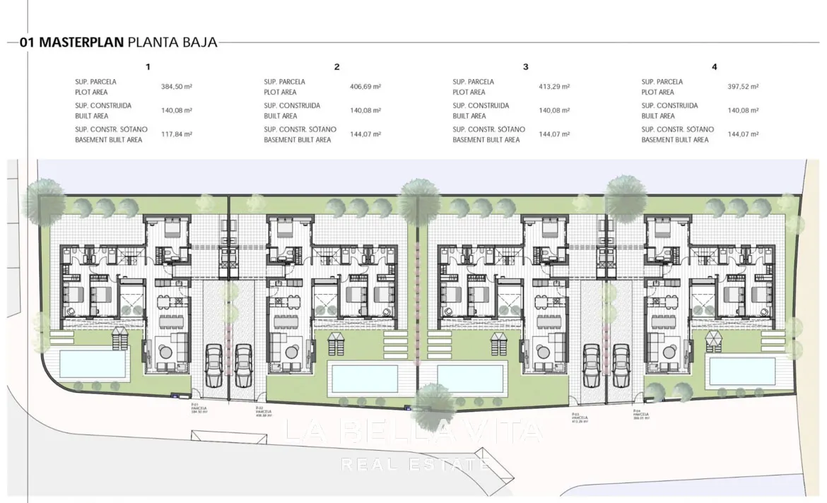 Luxury New Build Villas with Basement, Solarium and a Private Pool for Sale in Santa Rosalía Resort, Murcia