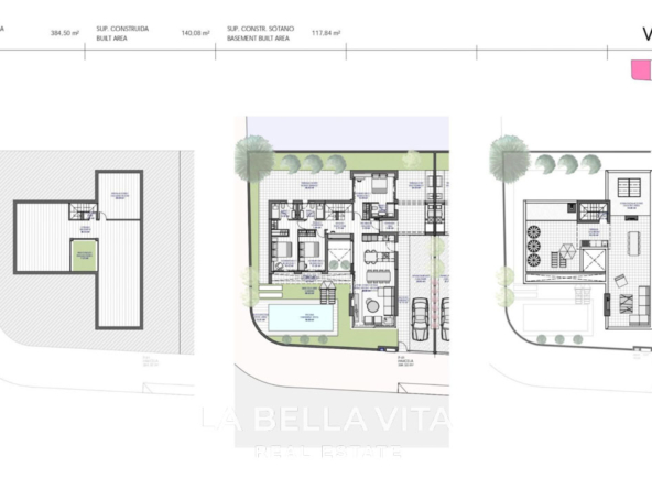 Luxury New Build Villas with Basement, Solarium and a Private Pool for Sale in Santa Rosalía Resort, Murcia