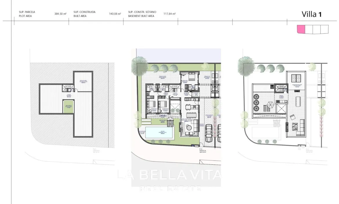 Luxury New Build Villas with Basement, Solarium and a Private Pool for Sale in Santa Rosalía Resort, Murcia